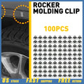 100 Pcs 11MM ABS Clip Rocker Panel Molding Retainer 11571175 for GM (N/A)