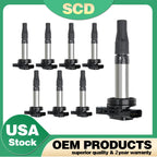 8X Ignition Coils + 8X Spark Plugs for Land Rover Range Rover, Jaguar XF (2006–2015)