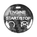 Carbon Fiber Black Engine Start Stop Button Cover Trim for Ford Mustang (2015-2022)