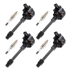 Set of 4 Ignition Coils + 4 Spark Plugs for Honda CR-V Civic Si L4 1.5L (2017–2020)