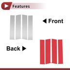 Set of 4 Car Door Pillar Window Trim for Toyota Tacoma (2024–2025) Silver Tone