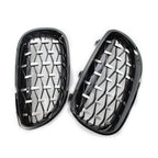 Chrome Black Diamond Front Kidney Grill for BMW E60 E61 (2003-2010)