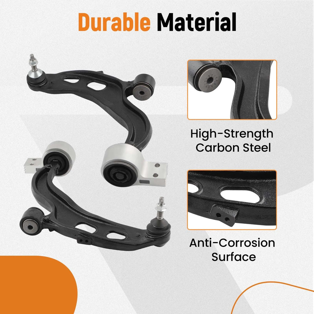Set of 4 Front Lower Control Arms for Ford Taurus Flex (2010-2019)