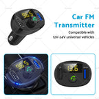 Bluetooth 5.0 FM Transmitter Car Kit for Universal Vehicles (2010–2023)