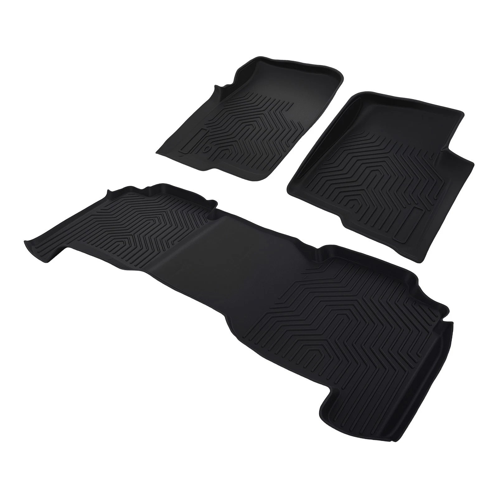 Set of 4 Black Floor Mats for Ford F-150 Super Crew Cab (2004–2008)