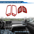 Set of 1 Air Condition Outlet Vent Trim Cover Frame for Honda Accord (2018–2022) Red