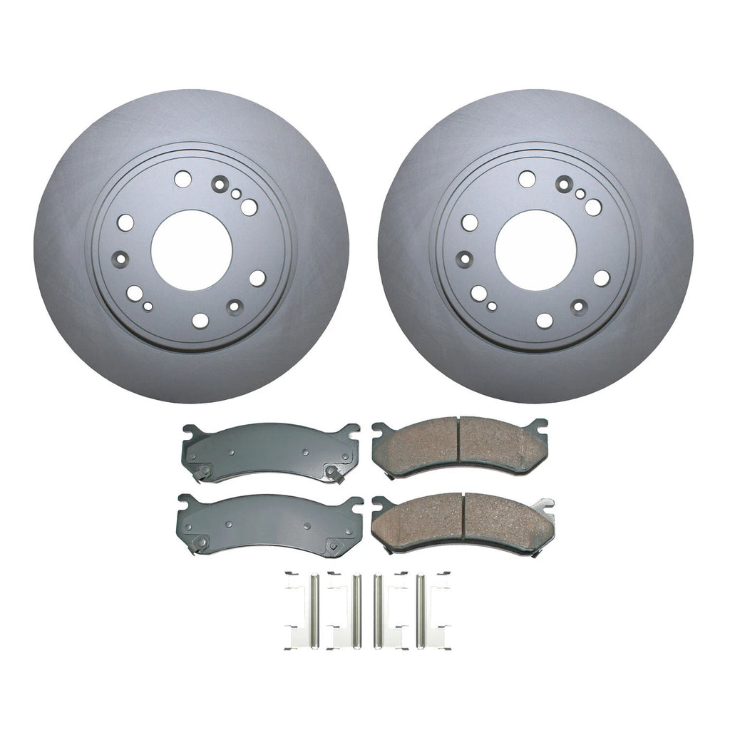 Front Brake Kit 330mm Disc Rotors & Akebono ProACT Pads for Chevrolet GMC