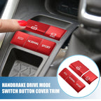 5X Handbrake Drive Mode Button Metal Cover Trim for Toyota RAV4 (2019–2022) Red