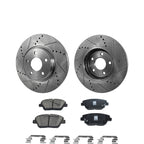 Front Brake Disc Rotors and Pads Kit for Kia Optima, Hyundai Sonata (2011–2015)