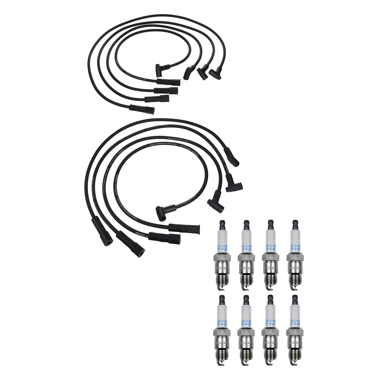 Denso 8mm Wire Set & 8 Platinum TT Spark Plugs Kit for Chevy GMC V8