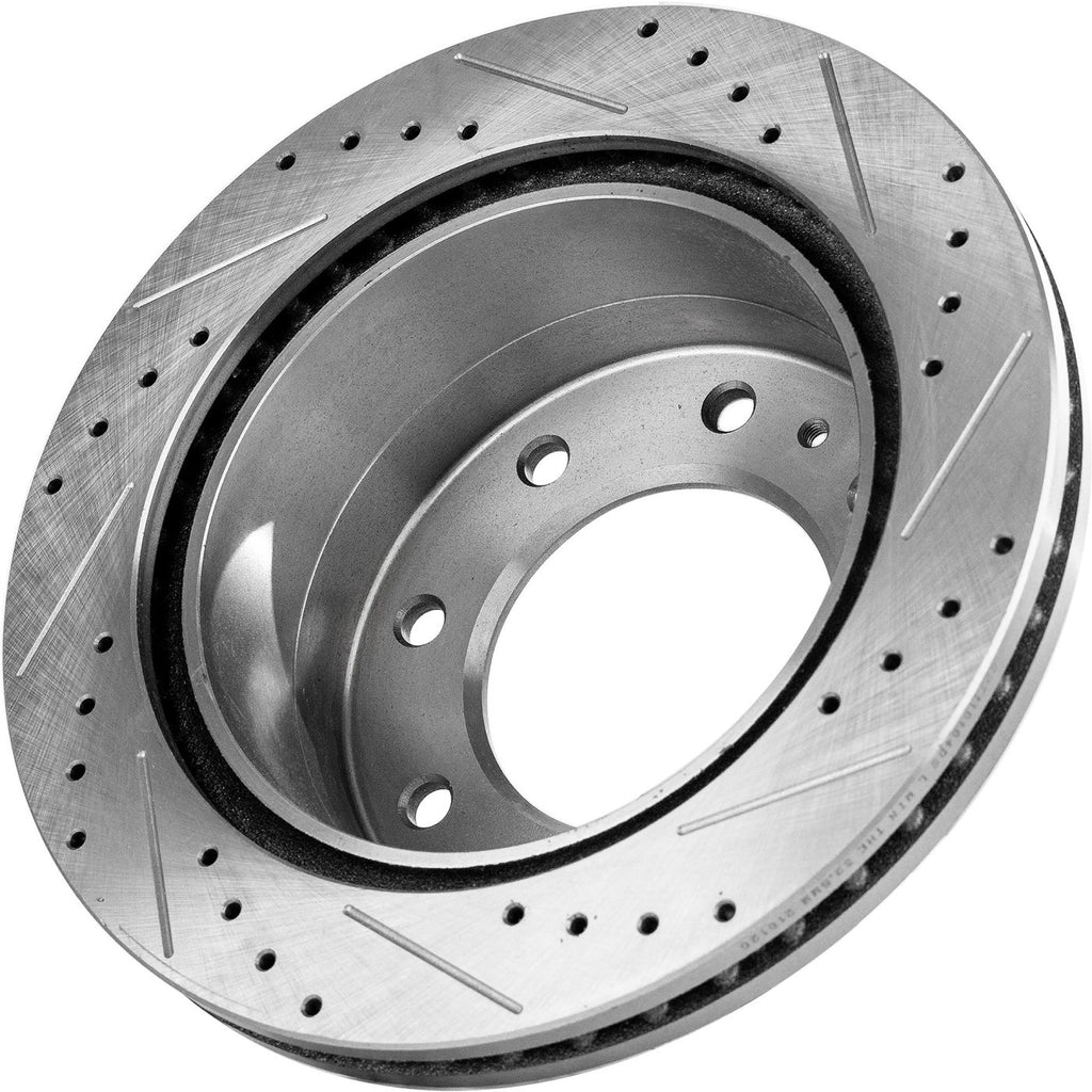 Disc Brake & Pad Kit for Chevy Silverado 2500 HD (2011–2019) Cross-drilled