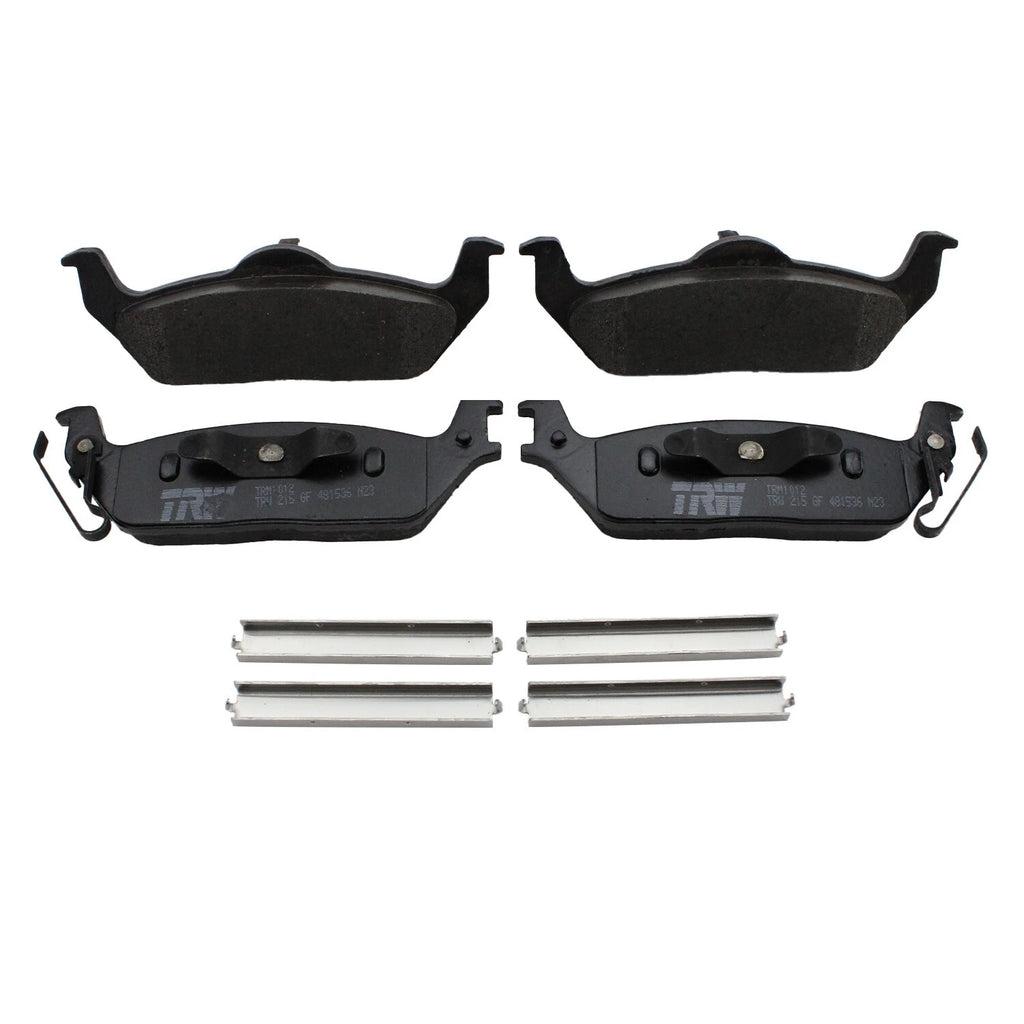 Set of 4 TRW Pro Rear Metallic Slotted Brake Pads for Ford F-150 (2004–2020)