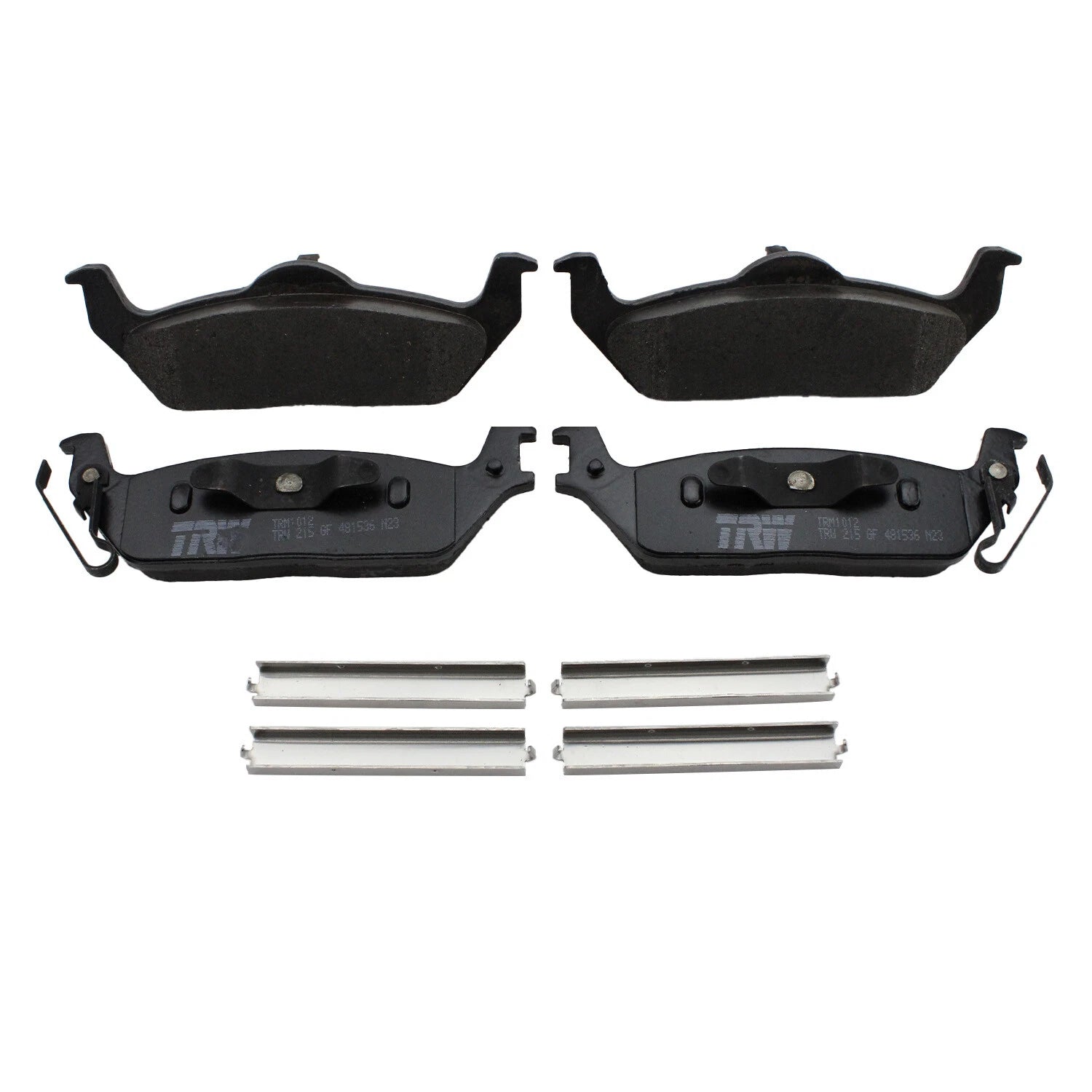 Set of 4 TRW Pro Rear Metallic Slotted Brake Pads for Ford F-150 (2004–2020)