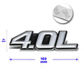 3D Polished Metal Decal Emblem for Porsche Nissan Mercedes (4.0L)