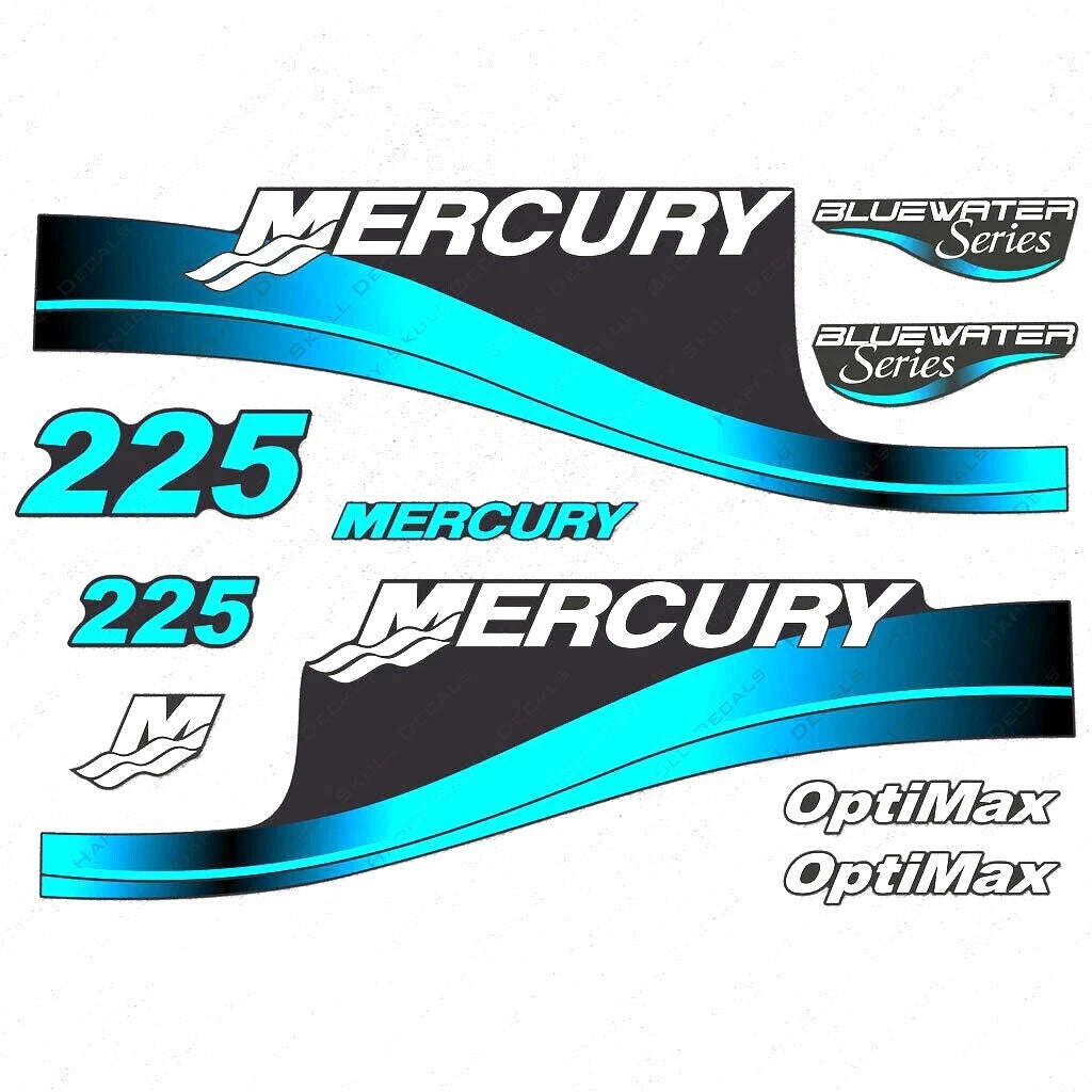 Set of 2 Decals for Mercury Outboard 225hp (824105A00)