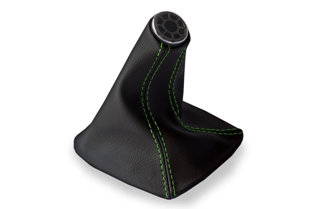 Leather Manual Shift Boot Cover for Toyota Celica (2000–2005) Green Stitch