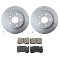 Set of 2 Hella Rear Rotors & Akebono EURO Ceramic Pads for R230 SL65 AMG (2002–2012)