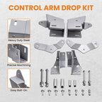 Front Control Arms Relocation Drop Bracket Kit for Jeep XJ Cherokee (1984-2001)