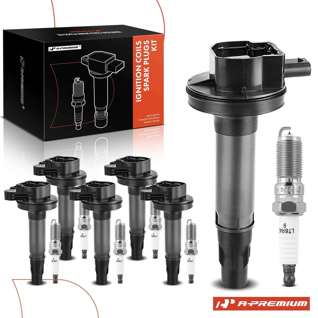 Set of 6 Ignition Coils & Iridium Spark Plugs for Ford F-150 (2016–2017)