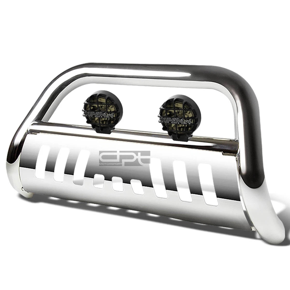Chrome Bull Bar Grille Guard with Tinted Fog Light for Dodge Ram 1500/2500/3500 (2002–2009)