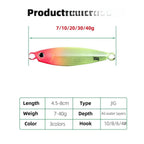 30g Glow in the Dark Drop Bait Jig Lure for Saltwater Fishing