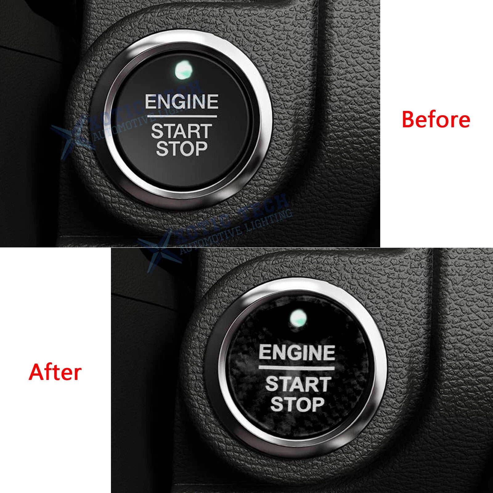 Ignition Push Start Button Decor Cover for Ford F-150 Raptor (2017-2020)