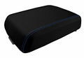 Leather Console Lid Bucket Seat Cover for Ford F250 (1999–2010) Blue Stitch