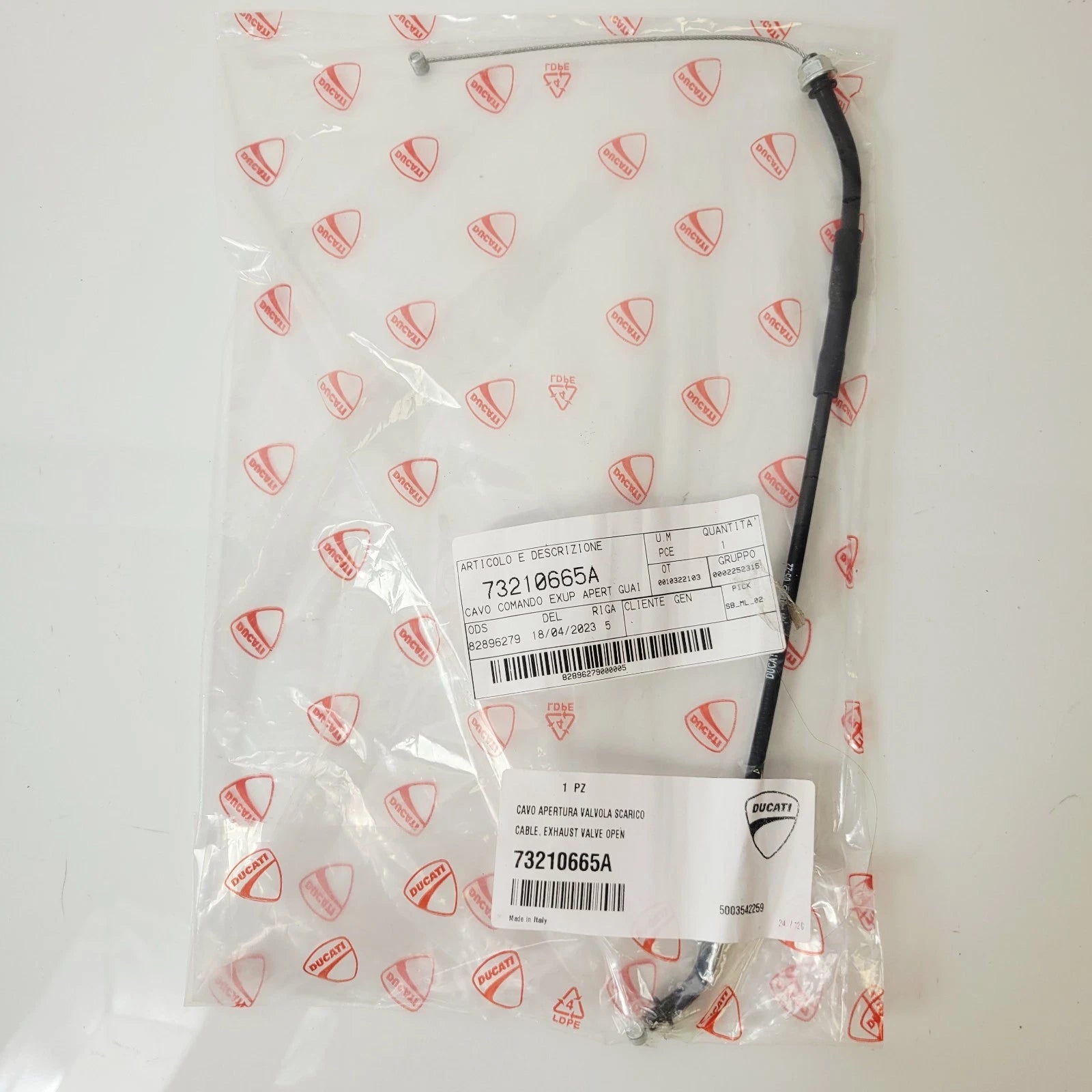 OEM Exhaust Valve Open Cable for Ducati Panigale V4, Streetfighter V4 (2018–2023)