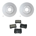Hella Front 284mm Rotors & Low-Met Disc Brake Pad Kit for W107 560SL (1986–1989)