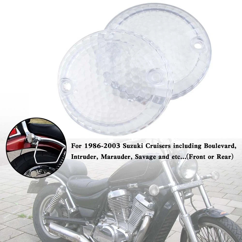 Turn Signal Light Lens Cover for Suzuki Intruder 1400 VX800 (1990–2000) Clear