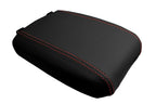 Console Lid Pull Over Cover Leather for Toyota Tacoma (2016–2019) Red Stitch