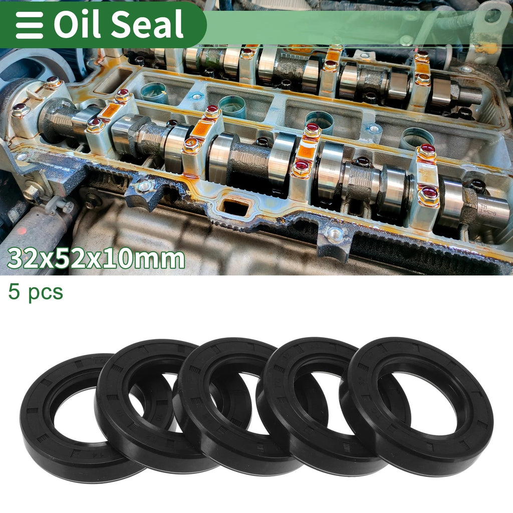 Set of 5 Oil Seal Rotary Shaft Seal NBR Rubber 32x52x10mm