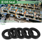 Set of 5 Oil Seal Rotary Shaft Seal NBR Rubber 32x52x10mm