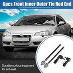 4 x Front Inner Outer Tie Rod End Links Kit for Chrysler 200, Dodge Dart
