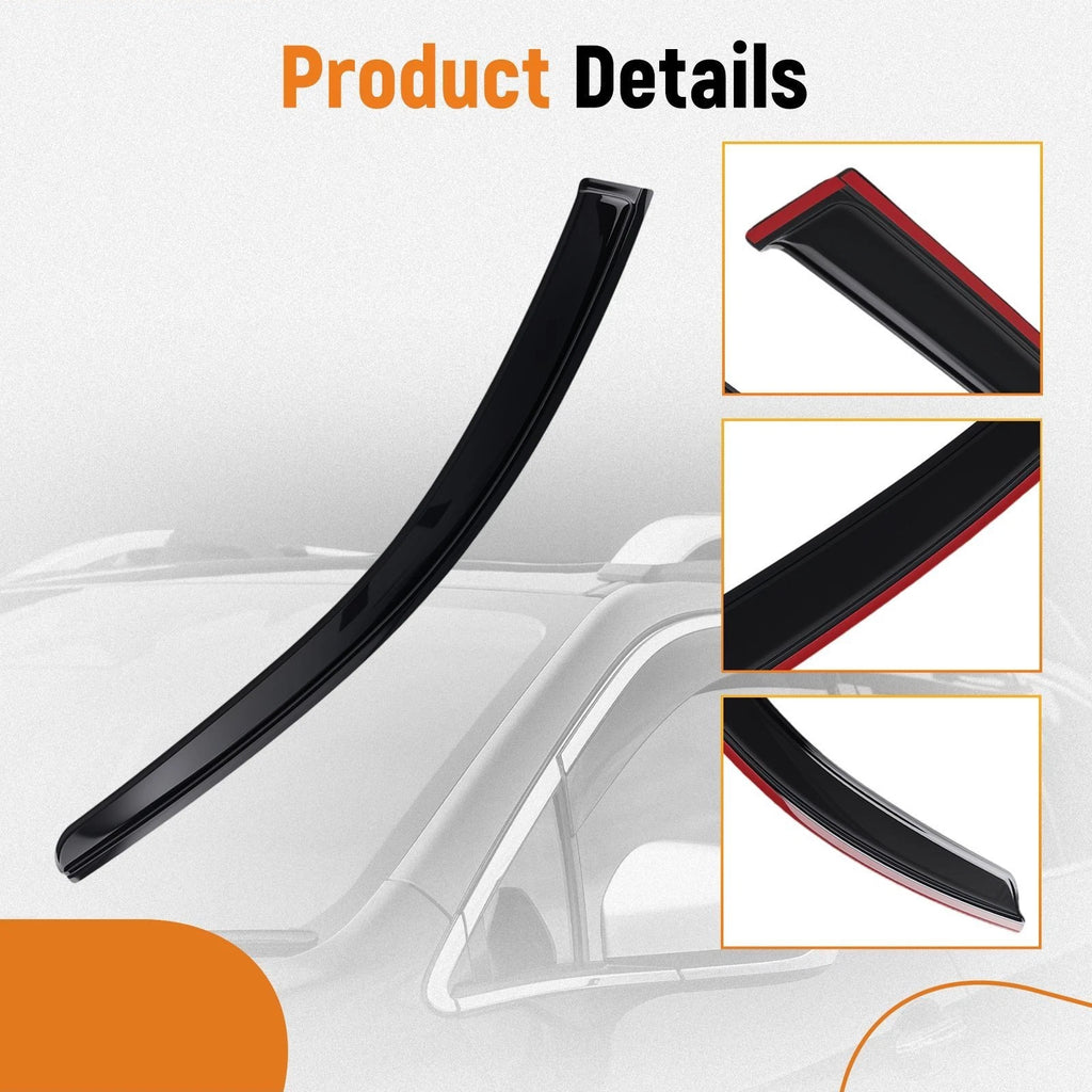 Set of 4 Window Rain Guard Vent Visors for Chevrolet Equinox (2018–2024)
