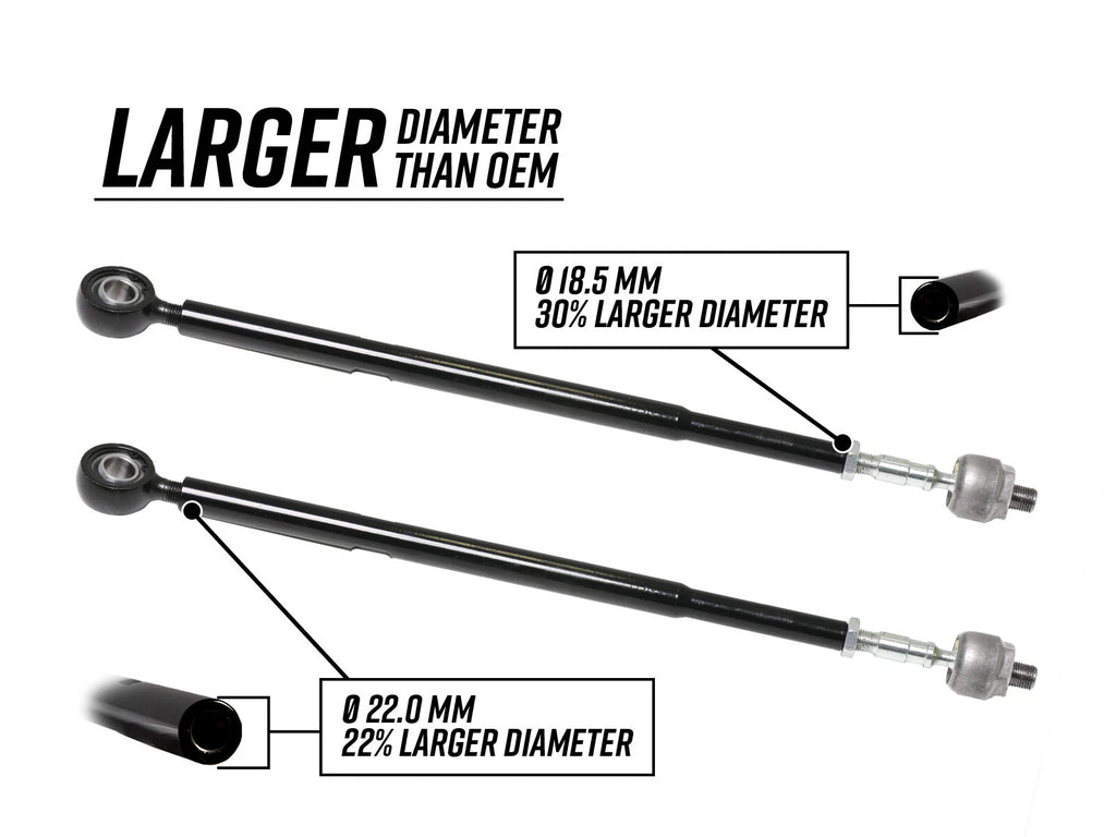 SuperATV Heavy Duty Tie Rod Kit for Polaris RZR PRO XP (2020–2023)