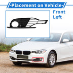 Fog Light Grill No. 51117255369/BM1038129 for BMW 328i (2012–2015) Black ABS