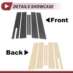 Set of 6 Door Pillar Window Trim for Ford Taurus (2010–2020) Carbon Fiber