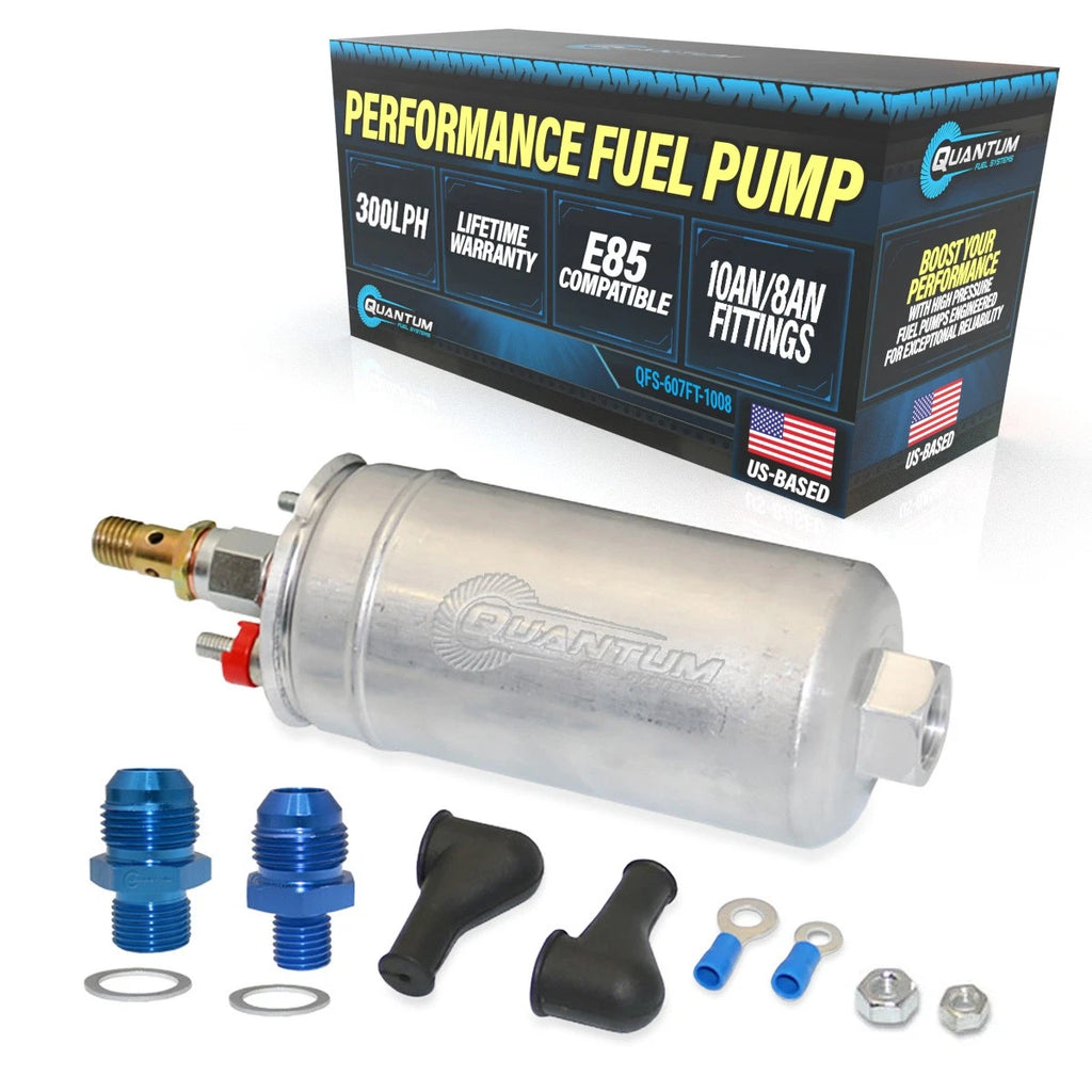 300LPH Fuel Pump + 10AN In / 8AN Out Fittings for Chevy Corvette (1997–2007)