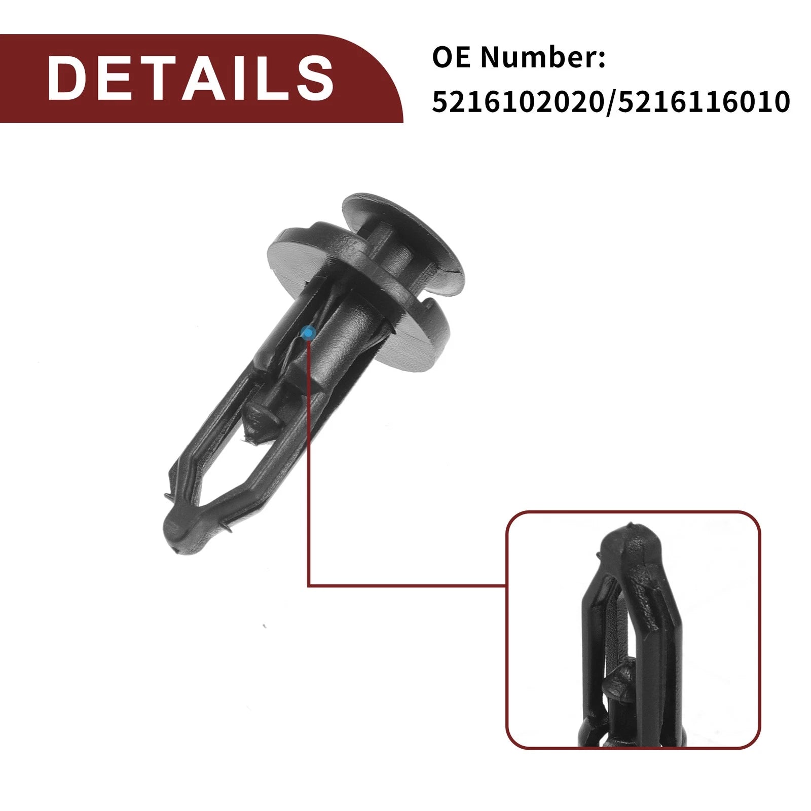 Set of 40 Front Fender Skirt Clips for Toyota 4Runner (2010–2023) & Avalon