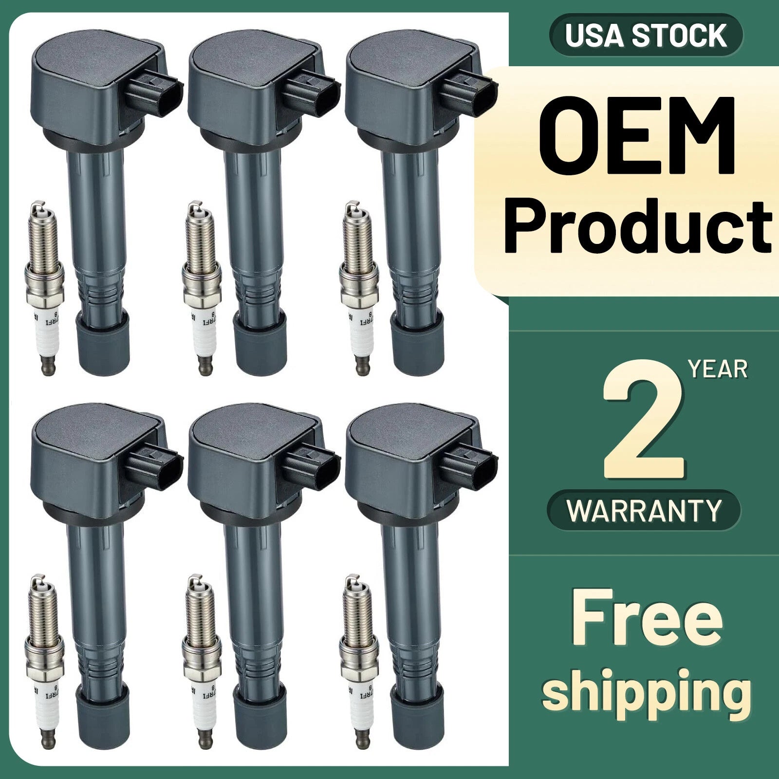 Ignition Coil and Spark Plug for Honda Pilot and Acura MDX RDX (2009–2015)