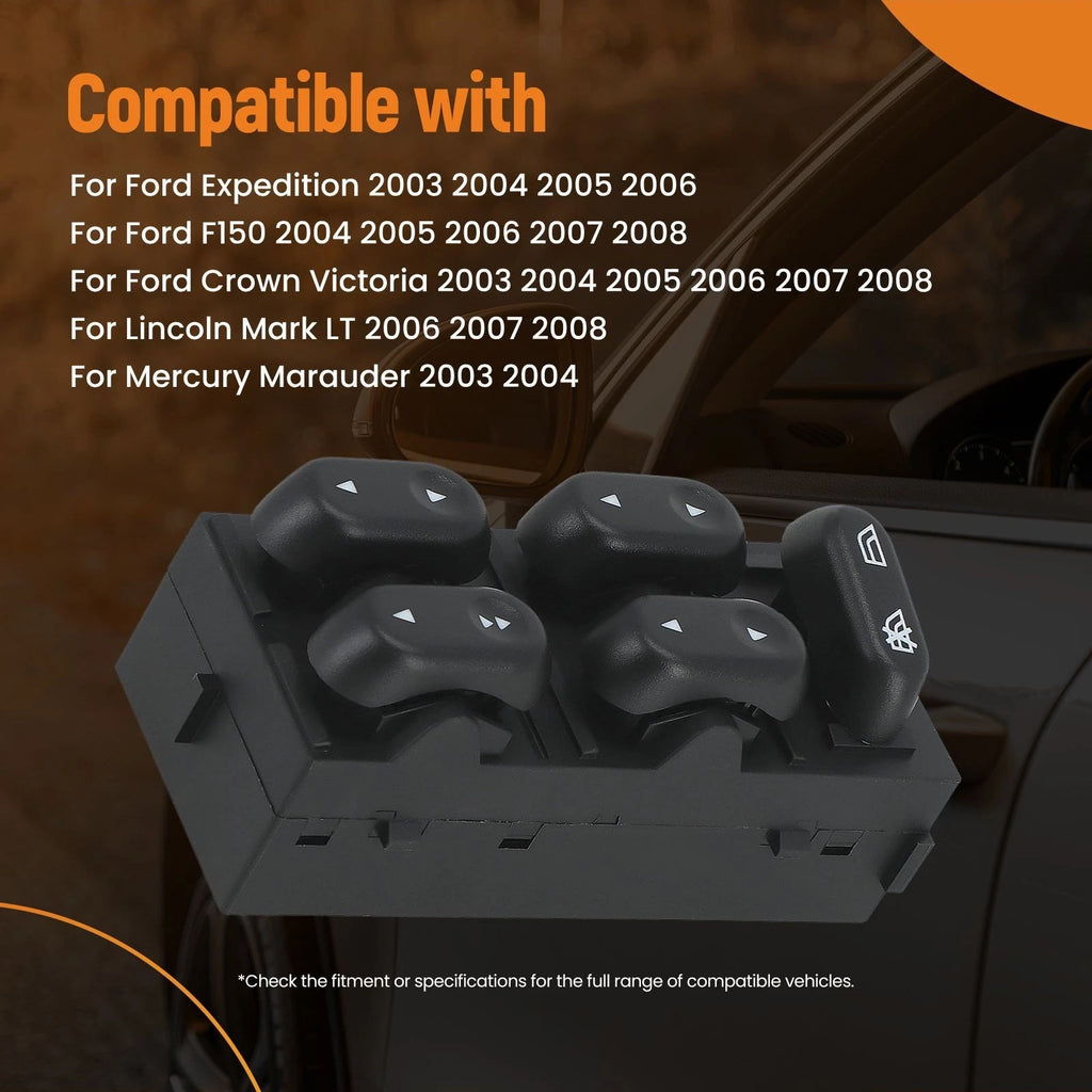 Power Window Switch Front LH for Mercury Grand Marquis (2003–2008)