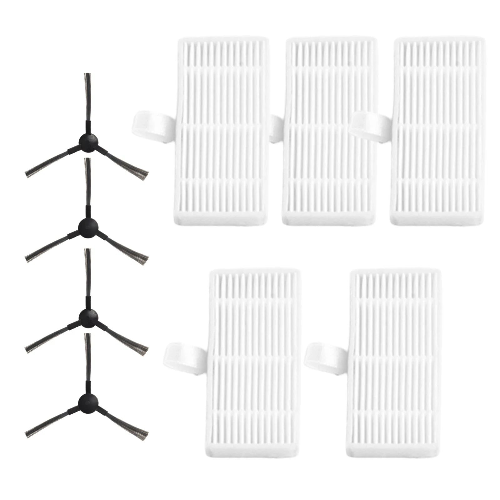 Set of 3 Side Brushes & 5 Filters for