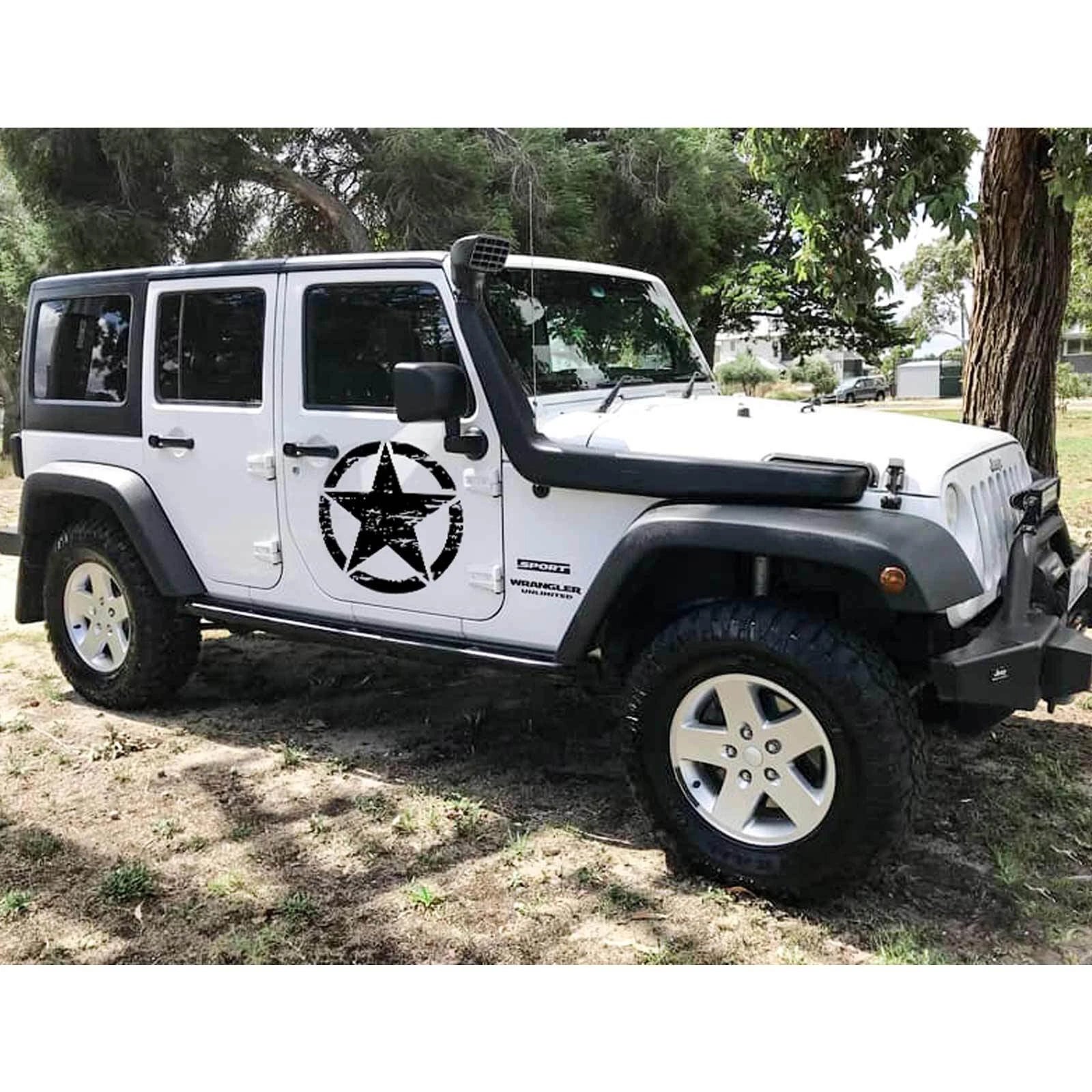 Skull Military Invasion Star Hood Sticker for Car (-)