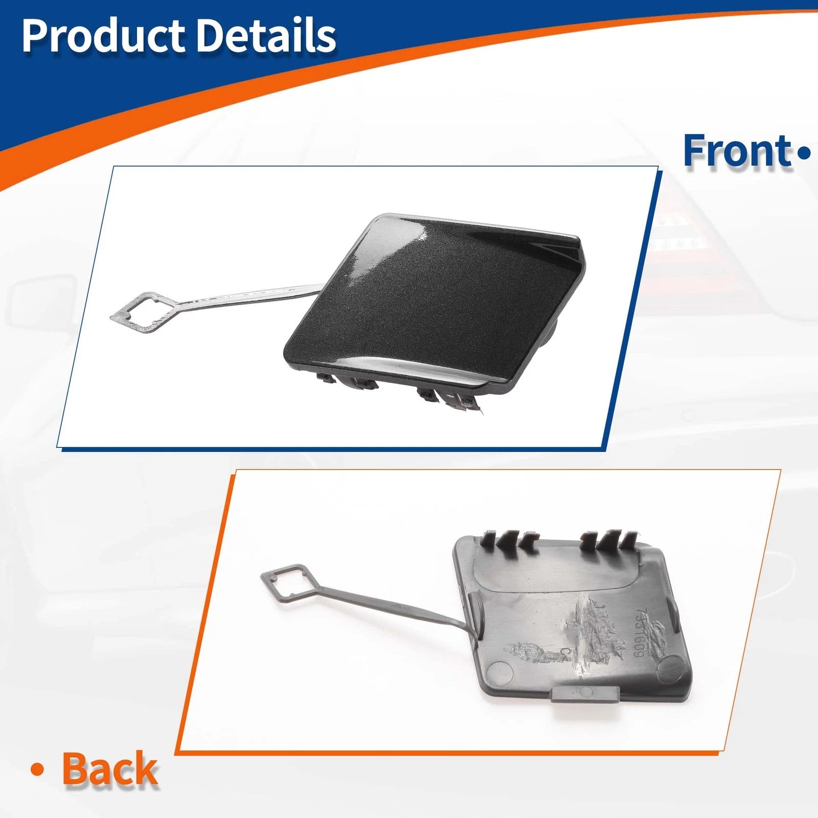 Rear Car Bumper Tow Hook Cover for BMW 5-Series F10 (2011–2017) No. 51127332776 Sophisto Grey