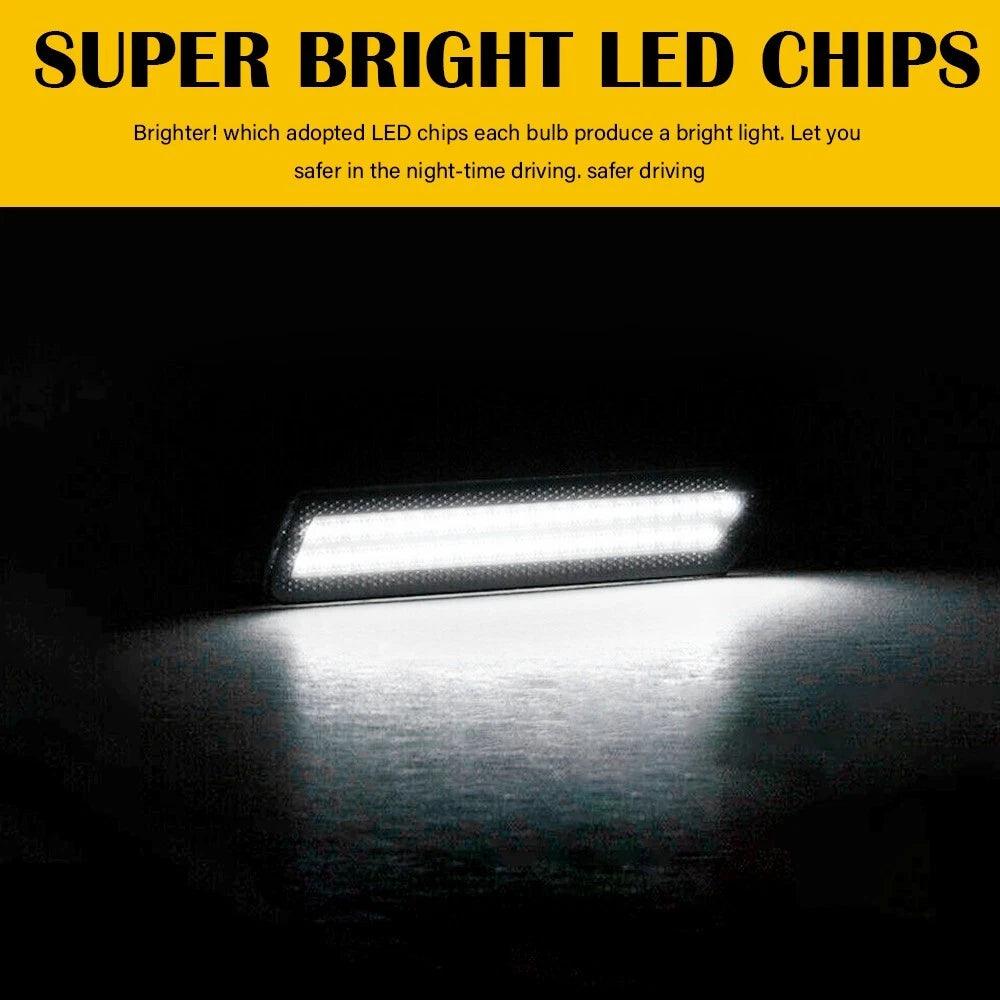 Set of 2 Smoked White LED Front Side Marker Lights for Chevrolet Camaro (2010–2015)