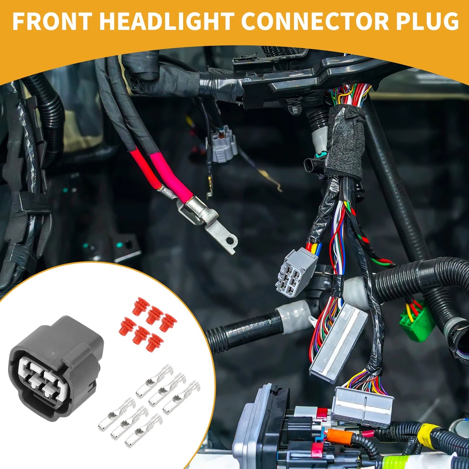 6 Pin Front Headlight Connector Plug for Toyota 