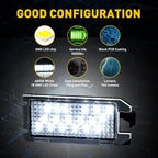 2X LED License Plate Light for Fiat 500, Dodge Viper, Jeep Grand Cherokee (2013–2019)