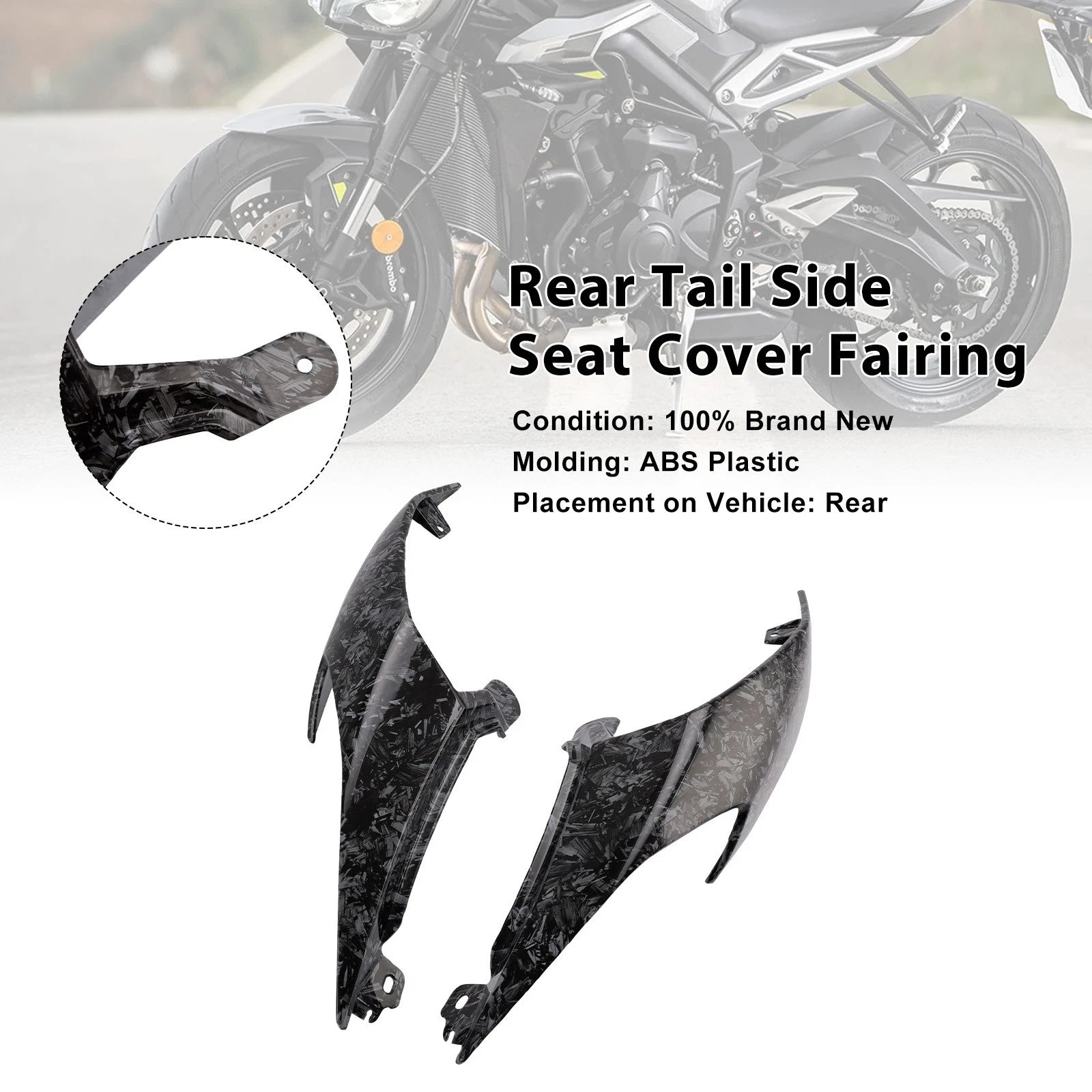 Rear Tail Side Seat Cover Fairing for Street Triple 765 R RS (2020–2025)