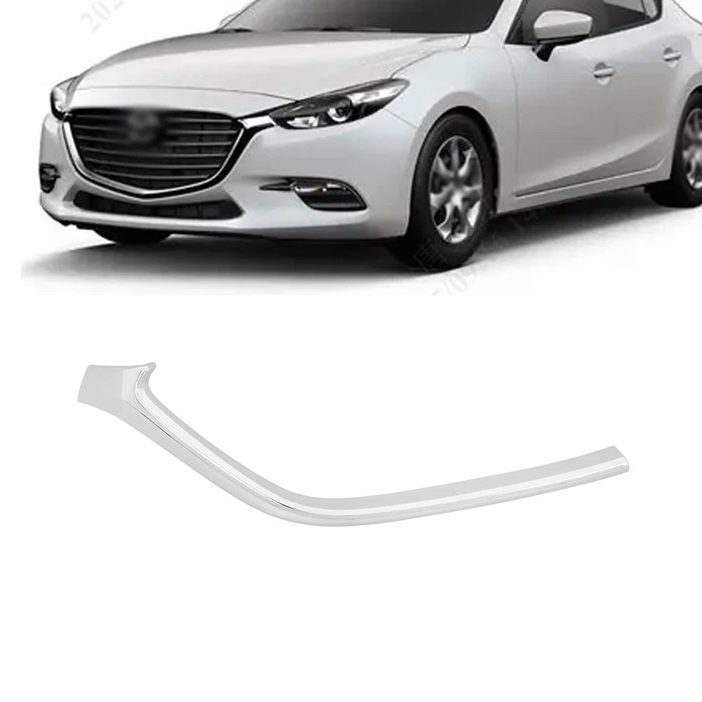 Grille Trim Molding for Mazda 3 (2017â2018) Silver Right Passenger Side